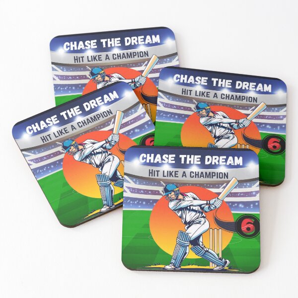 Item preview, Cricket: Hit like a champion: Chase the Dream – Cricket Power Hit 6 designed and sold by alkareem-ca.