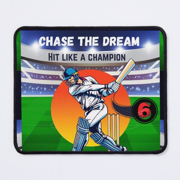 Item preview, Cricket: Hit like a champion: Chase the Dream – Cricket Power Hit 6 designed and sold by alkareem-ca.