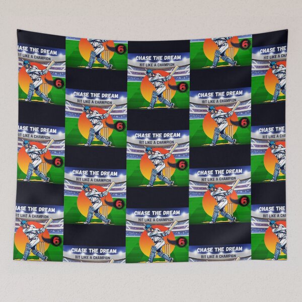 Item preview, Cricket: Hit like a champion: Chase the Dream – Cricket Power Hit 6 designed and sold by alkareem-ca.
