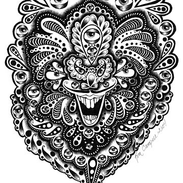 Artwork thumbnail, Black & white abstract eye art by Eclectically-Kimberly