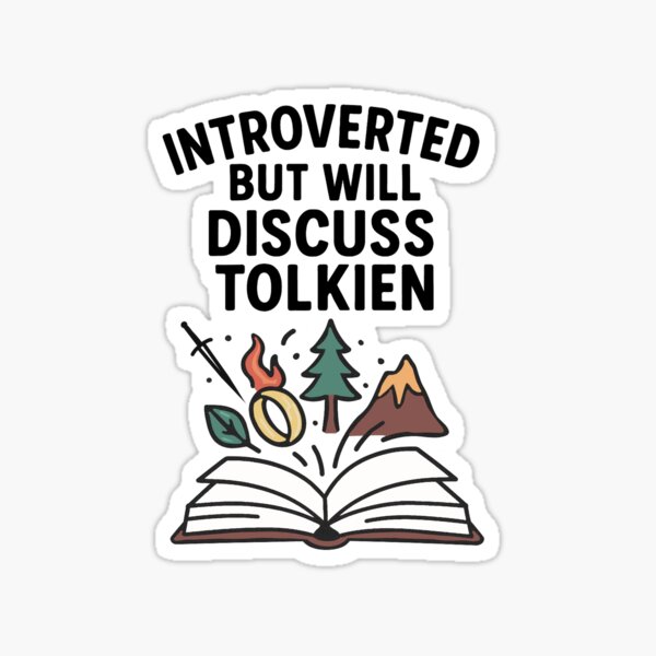 Item preview, Introverted But Will Discuss Tolkien designed and sold by The Painted Topaz.