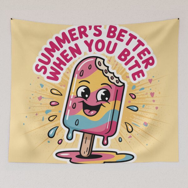 Item preview, Summer's Better When You Bite - Cute Naughty Popsicle Sticker designed and sold by Arthoughts.