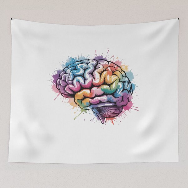 Item preview, watercolor brain designed and sold by Mateusz Majcherek.