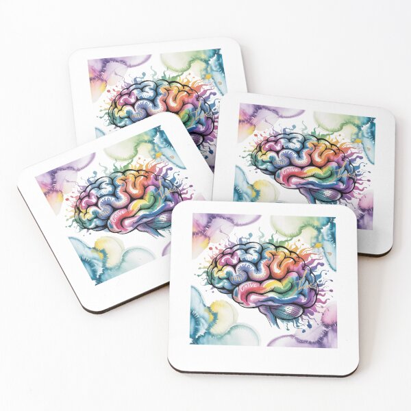 Item preview, watercolor brain designed and sold by Mateusz Majcherek.