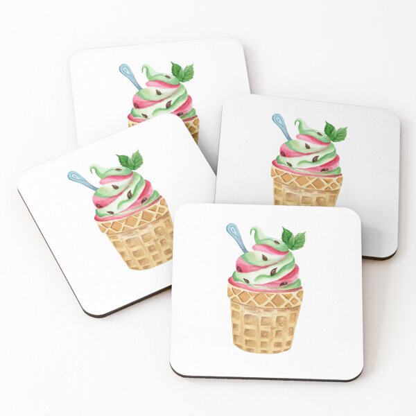 Item preview, Watercolor Watermelon Ice Cream designed and sold by daphsam.