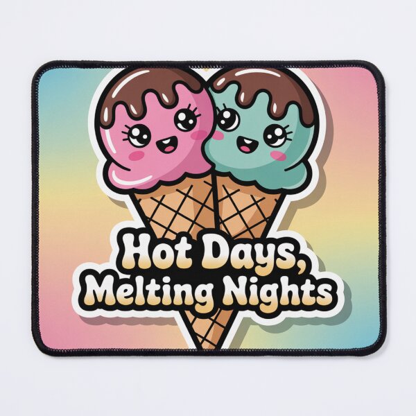 Item preview, Hot Days, Melting Nights - Cute Naughty Ice Cream Sticker  designed and sold by Arthoughts.