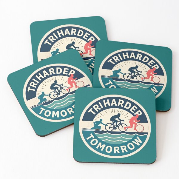 Item preview, “Tri Harder Tomorrow” – Humorous Motivation for Triathletes designed and sold by Triathlongram.