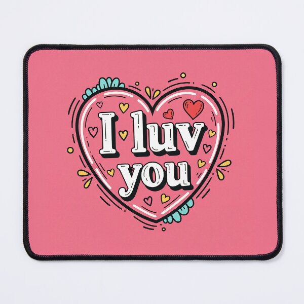 Item preview, I Luv You (Pink Heart) designed and sold by Owcomm.