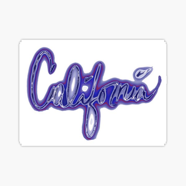 Item preview, California — Neon Graffiti Cursive  designed and sold by aadventures.