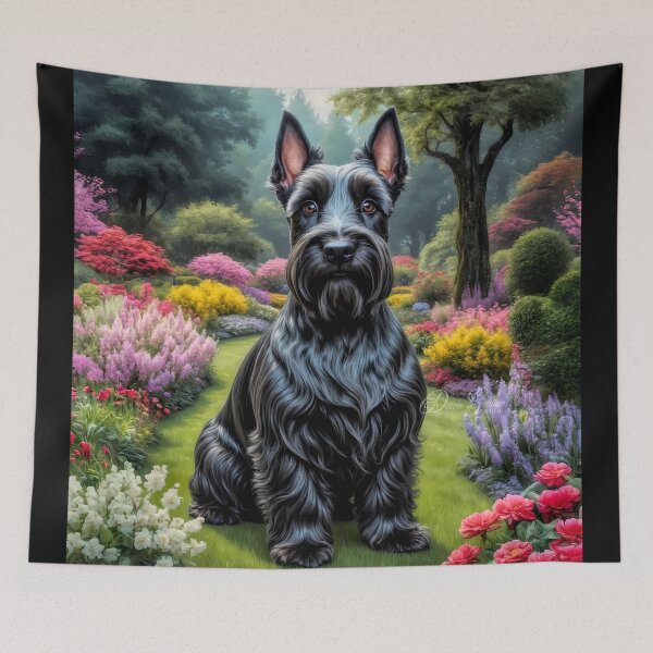 Item preview, Fergus Scottish Terrier Dog Portrait Painting designed and sold by Heart and Soul Studio.