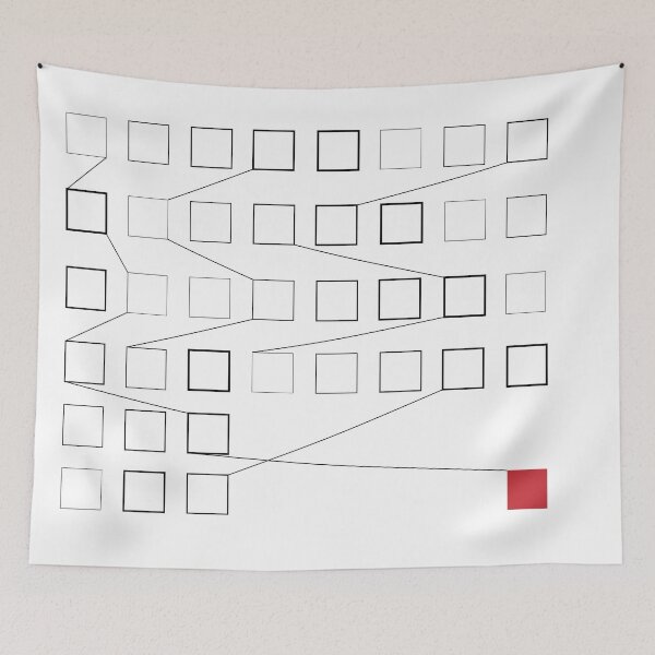 Item preview, Squares Thin Thick Nº1 - Black on White designed and sold by MoN-TheSign.