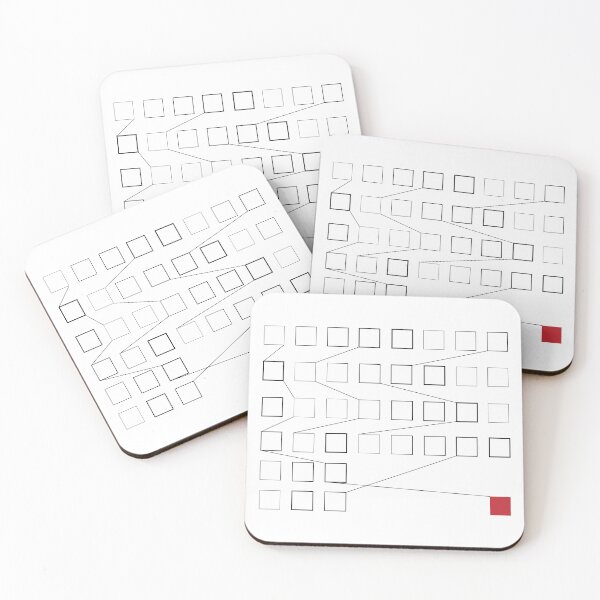 Item preview, Squares Thin Thick Nº1 - Black on White designed and sold by MoN-TheSign.