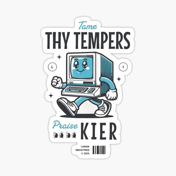 Artikel-Vorschau von Zähme dein Temperament, lobe Kier - Retro Lumon Computer Design, designt und verkauft von The Graceful Goods.