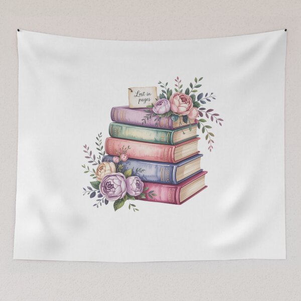 Item preview, Floral pastel books  designed and sold by Mateusz Majcherek.