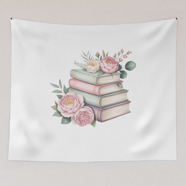 Item preview, Floral pastel books  designed and sold by Mateusz Majcherek.