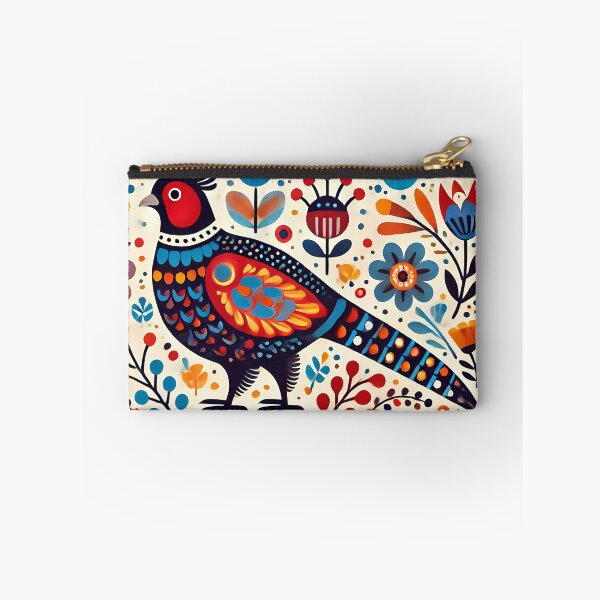 Item preview, Scandinavian Folk Art Colourful Folk Pheasant by heidiannemorris © designed and sold by FOLK ART FUSION by heidiannemorris.