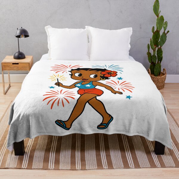 Item preview, Cute Betty Boop Inspired Melanin 4th of July Island Vibes Design designed and sold by Artbyminga.