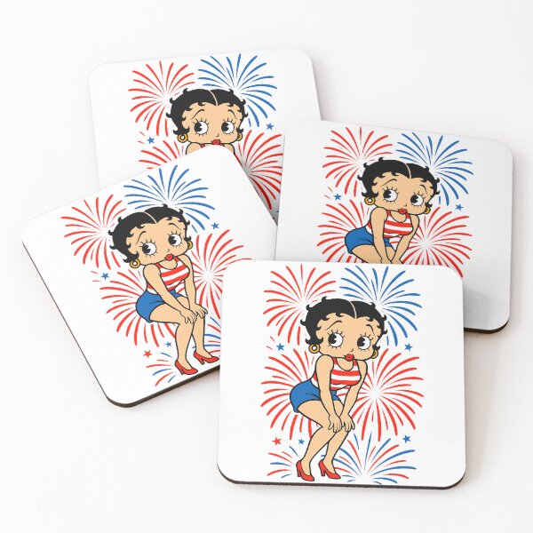 Item preview, Vintage Betty Boop Inspired 4th of July Girl – Stars and Fireworks Style designed and sold by Artbyminga.