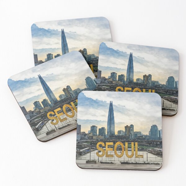 Item preview, Seoul Korea Watercolor Travel Art designed and sold by Magnolia Valley Art.
