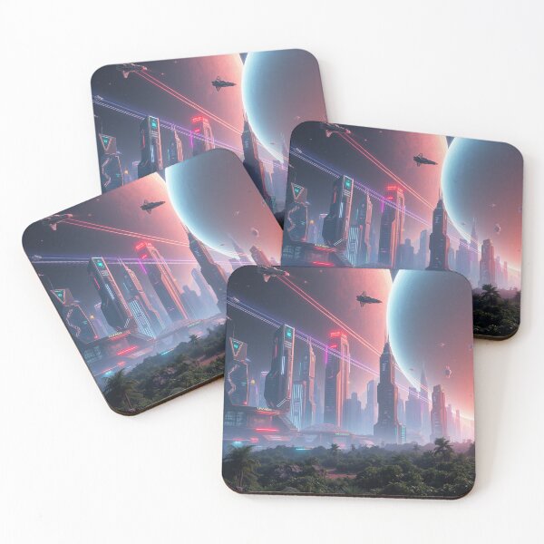 Item preview, Cosmic Horizon A Cyberpunk Metropolis Under the Planets designed and sold by Visual-Pulse.