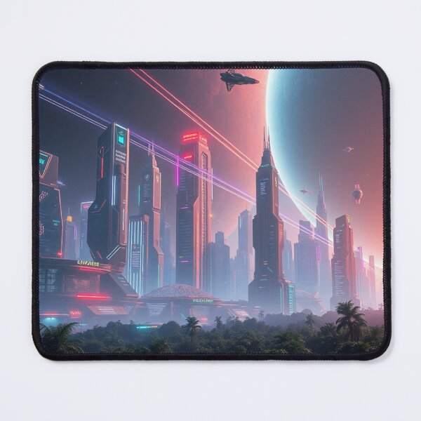 Item preview, Cosmic Horizon A Cyberpunk Metropolis Under the Planets designed and sold by Visual-Pulse.