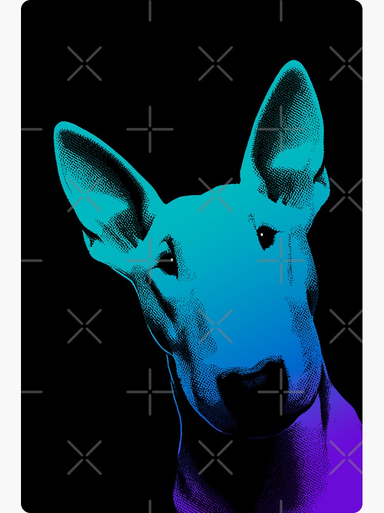 Thumbnail 3 of 3, Sticker, Bull Terrier Pop Art | Gift For Bull Terrier Lovers, Bull Terrier Moms, Bull Terrier Dads & Bull Terrier Owners designed and sold by K9ish.