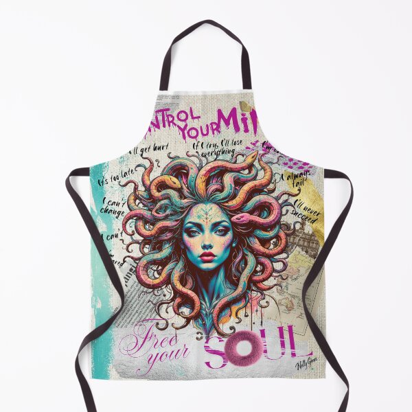 Item preview, “Control Your Mind - Free Your Soul” Inspirational Medusa Art Print & Gifts designed and sold by AwarenessByDesign.