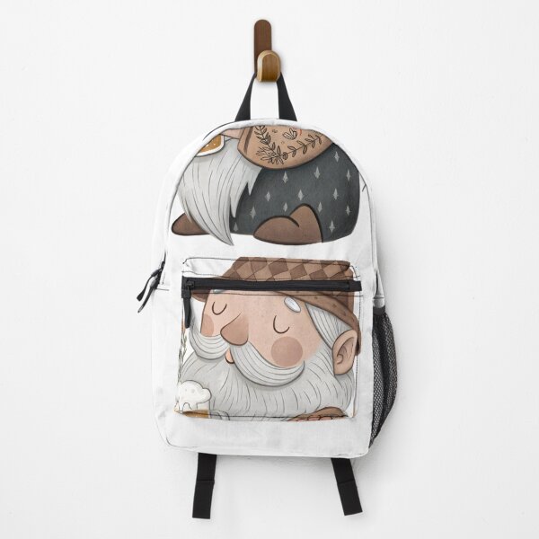Item preview, Cheerful Gnome with Beer: A whimsical illustration of a gnome enjoying a frothy mug of beer. His tattooed arm and contented expression add a touch of modern charm to this folk character. designed and sold by Marimurmurprint.