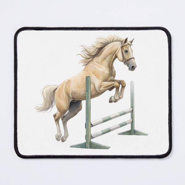 Item preview, Light colored horse jumping over a hurdle transparent PNG file designed and sold by Marimurmurprint.