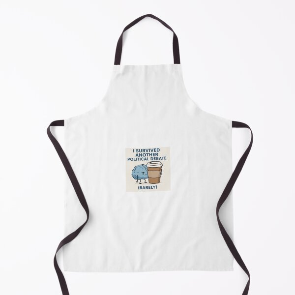 Item preview, I Survived Another Political Debate (Barely)” – Funny Brain Cartoon Design designed and sold by Americrazy.