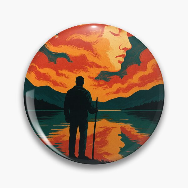 Item preview, man stood in front of lake and mountains designed and sold by donkadoink.