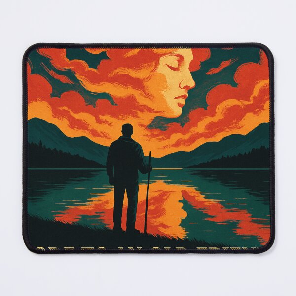 Item preview, man stood in front of lake and mountains designed and sold by donkadoink.