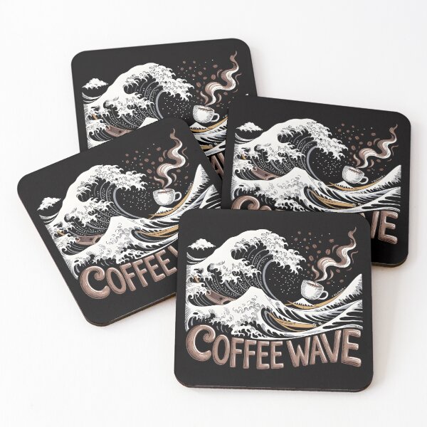 Item preview, Coffee Wave – Espresso Tsunami Sketch in Kanagawa Style designed and sold by Slavicsoul.