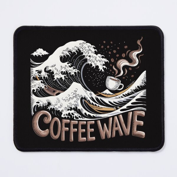 Item preview, Coffee Wave – Espresso Tsunami Sketch in Kanagawa Style designed and sold by Slavicsoul.