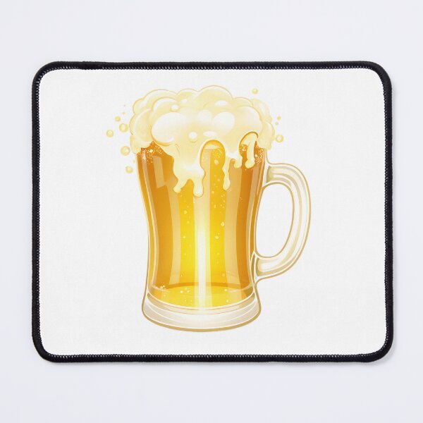 Item preview, Beer Mug Overflowing with Foam Splash Watercolor Style designed and sold by Marimurmurprint.