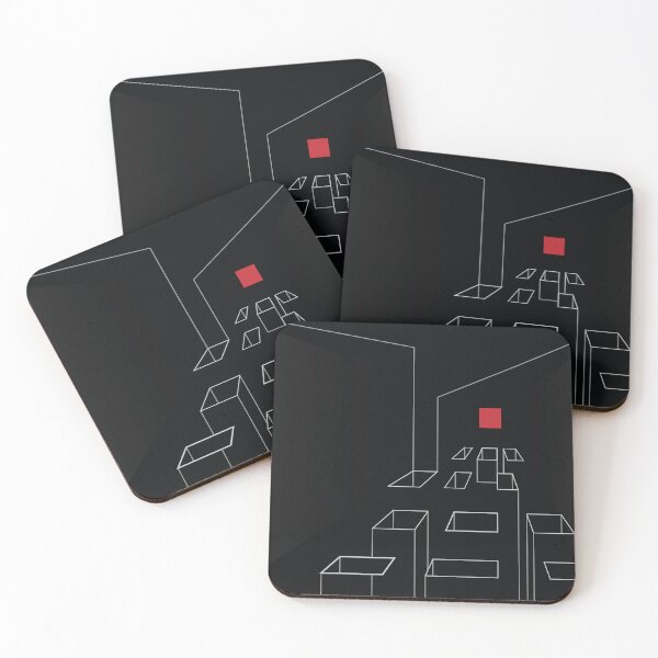 Item preview, Squares Thin Thick Nº2 - White on Black designed and sold by MoN-TheSign.