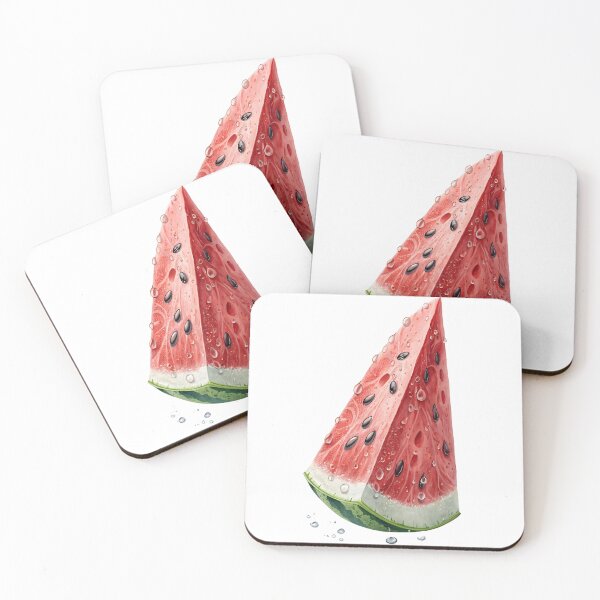 Item preview, Juicy watercolor watermelon slice, perfectly cut and ready to enjoy. A refreshing taste of summer.	 designed and sold by Marimurmurprint.