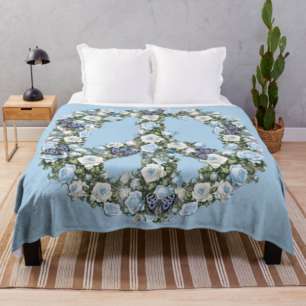 Item preview, Vintage Blue Rose Peace designed and sold by Nina May Designs.