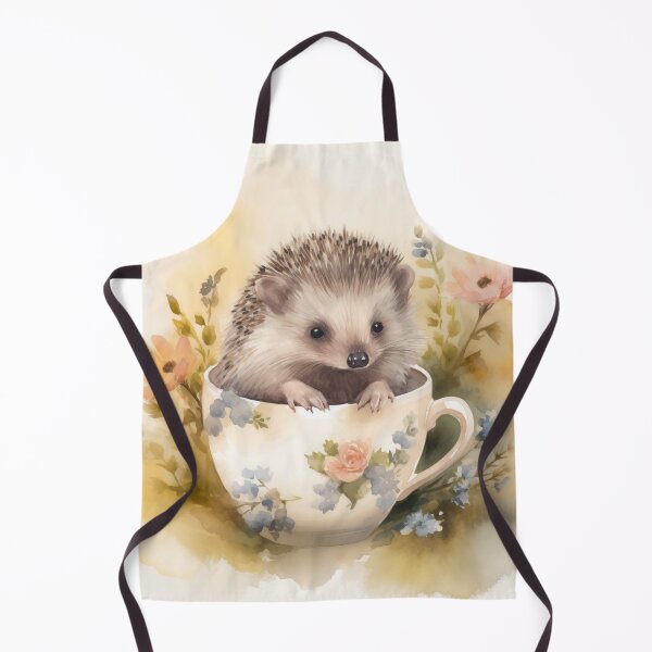 Item preview, Cozy Hedgehog in a Teacup Cottagecore Art designed and sold by ArtbyAdrian.