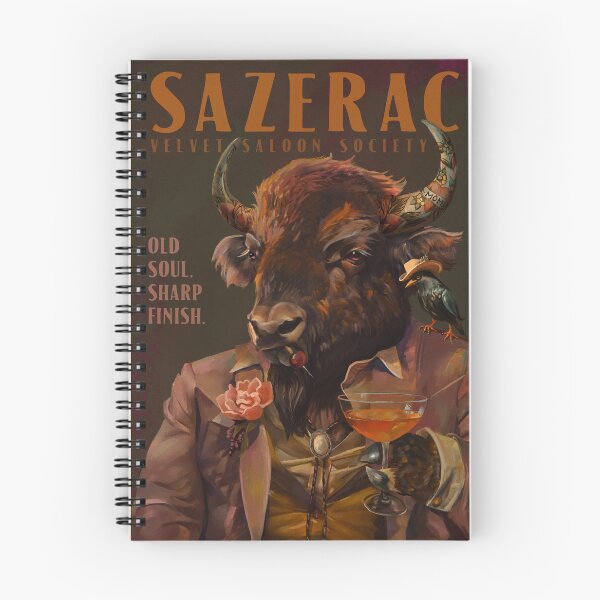 Item preview, Sazerac Cocktail Buffalo Art. Vintage Rye Whiskey Alcohol & Bar Poster  designed and sold by The Whiskey Ginger Design Shop.