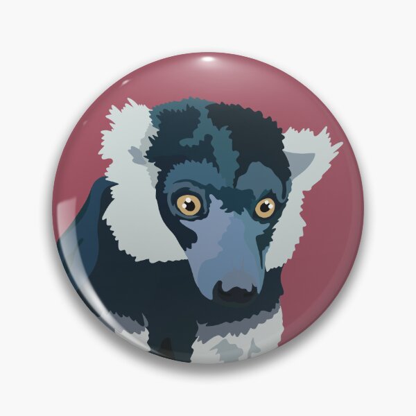 Item preview, Black and white belted ruffed lemur  designed and sold by PrettylittlepastelUk.