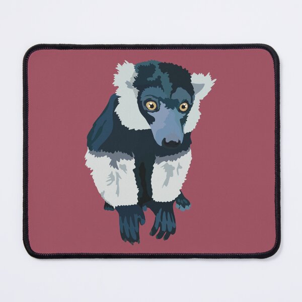 Item preview, Black and white belted ruffed lemur designed and sold by PrettylittlepastelUk.