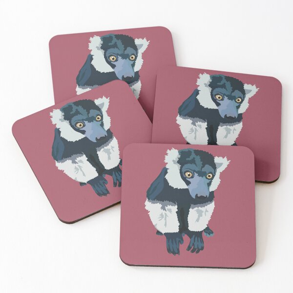 Item preview, Black and white belted ruffed lemur  designed and sold by PrettylittlepastelUk.
