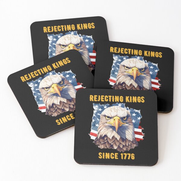 Item preview, Patriotic USA Flag 4th of July Rejecting Kings Since 1776 Protest Pro Democracy designed and sold by Zayavca.