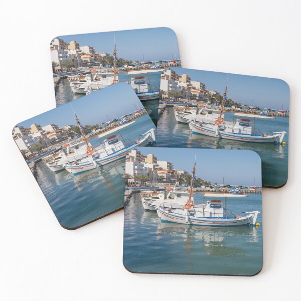 Item preview, Fishing Boats in Sitia Harbour, Crete designed and sold by Kasia Design.