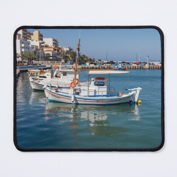 Item preview, Fishing Boats in Sitia Harbour, Crete designed and sold by Kasia Design.