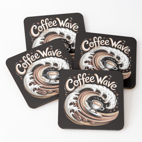 Item preview, Coffee Wave – Surfing Cup Sketch in Kanagawa Style designed and sold by Slavicsoul.