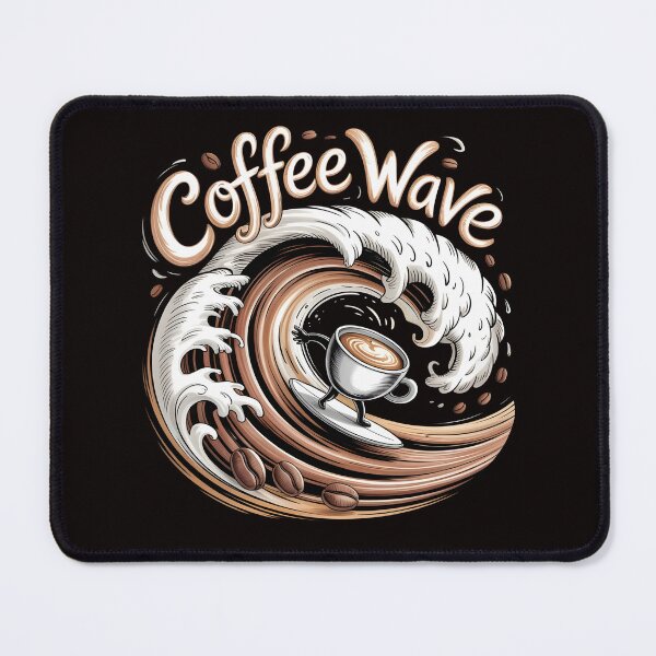 Item preview, Coffee Wave – Surfing Cup Sketch in Kanagawa Style designed and sold by Slavicsoul.