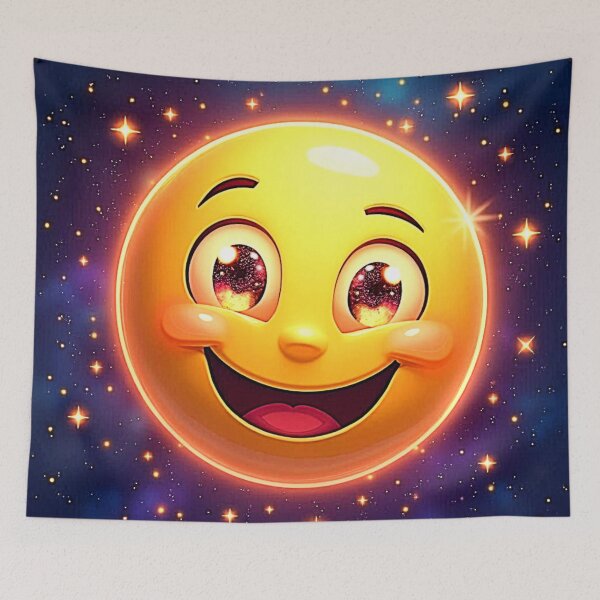 Item preview, Happy Cosmic Eyes Emoji designed and sold by Health And Fitness Posts e-Store.