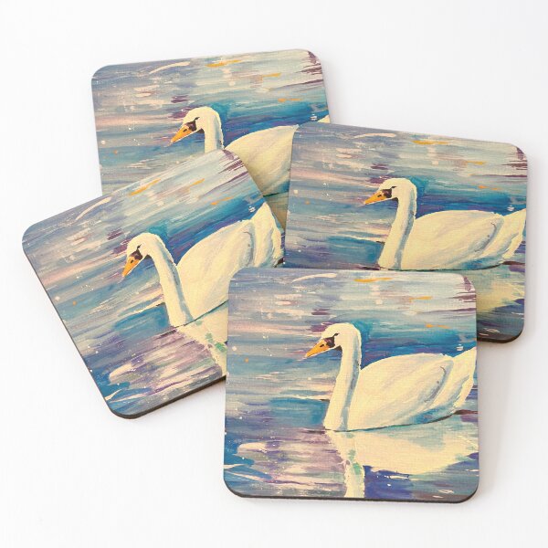 Item preview, white swan on calm water designed and sold by Lea-Cesca.